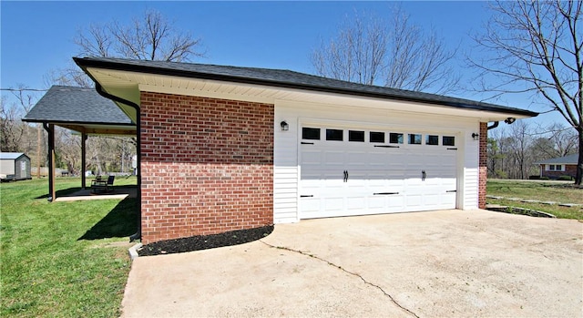 garage featuring driveway
