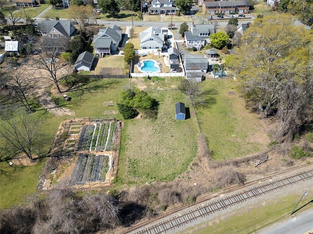 aerial view featuring a residential view