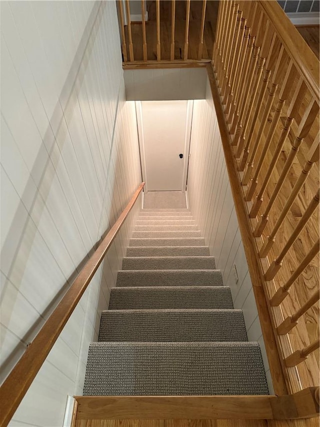 view of stairway