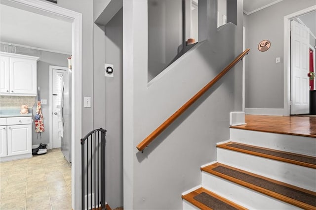 stairs with ornamental molding