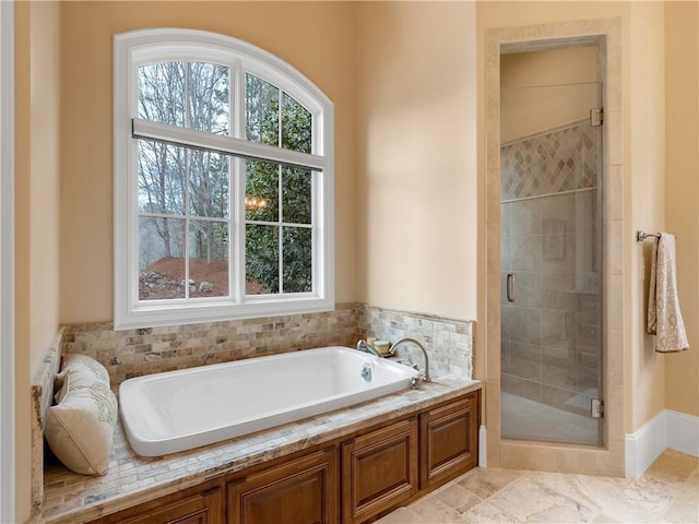 105 Green Cove Way, Six Mile, SC 29682 - full bathroom featuring a bath and a shower stall