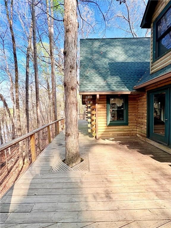 191 Crystal Ln, Townville, SC 29689 - view of wooden deck