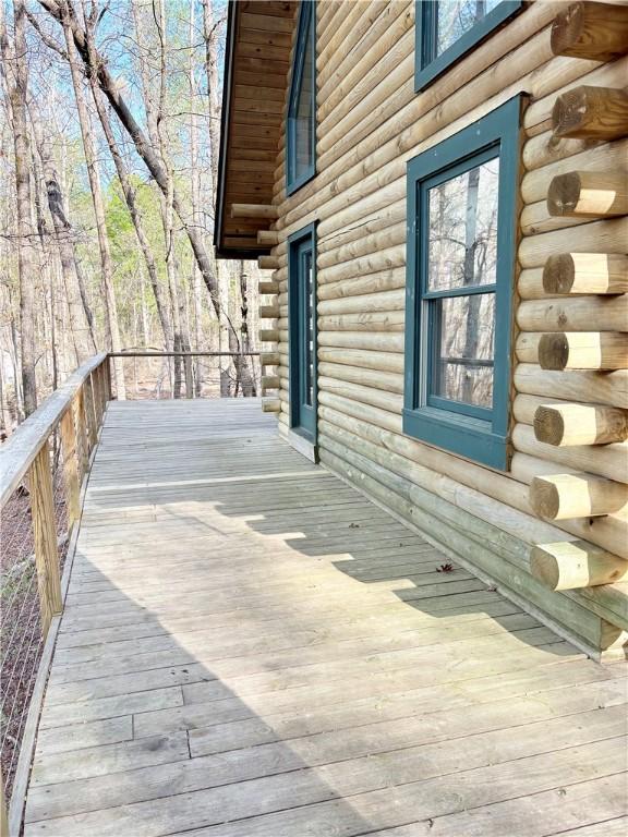 191 Crystal Ln, Townville, SC 29689 - view of wooden deck