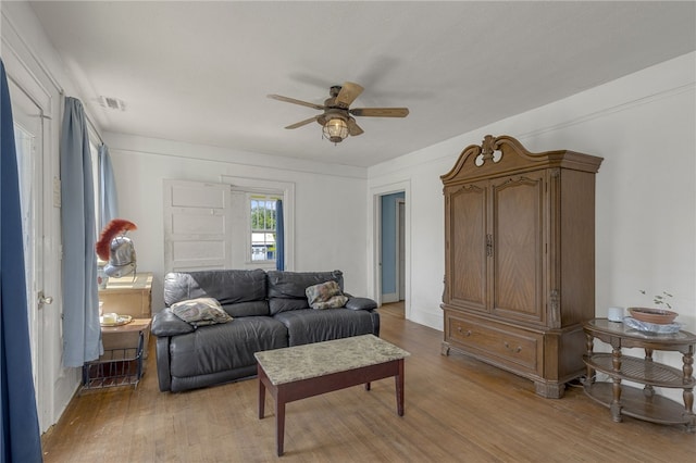 268 Ann St, Pickens, SC 29671 - living room with ceiling fan and light wood-style floors