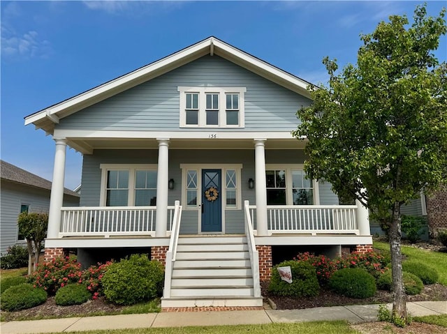 bungalow-style home with covered porch