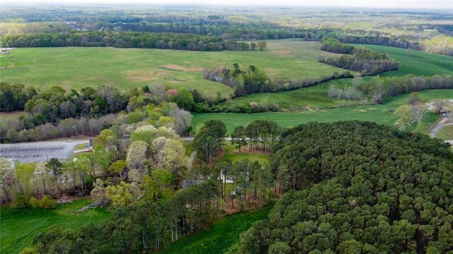 aerial view featuring a rural view