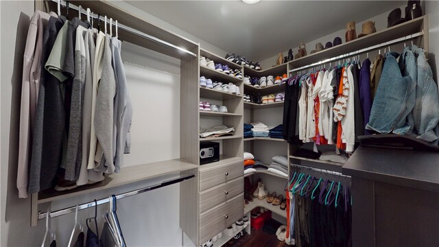 15009 Beacon Ridge Dr, Seneca, SC 29678 - spacious closet featuring built in study area and wood finished floors