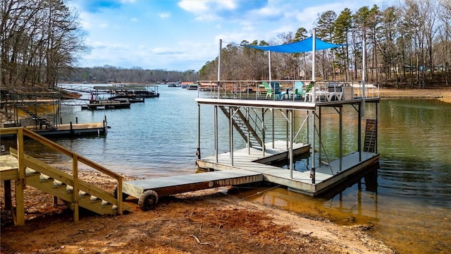124-130 S Port Bass Dr, Fair Play, SC 29643 - view of dock featuring a water view