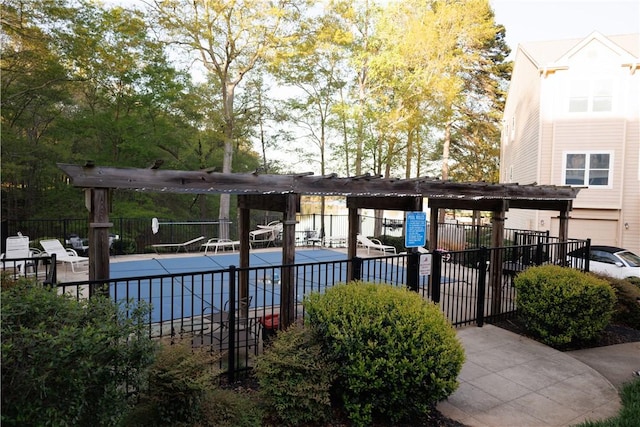 1226 Bowersville Hwy, Hartwell, GA 30643 - community pool with a pergola, fence, and a patio area