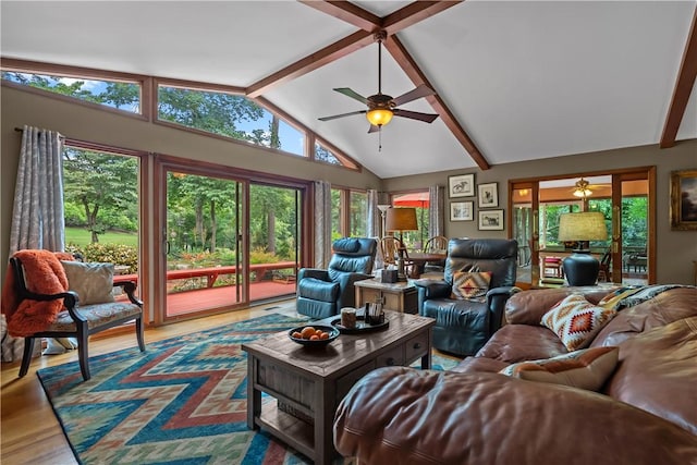 3 Windward Ct, Salem, SC 29676 - living area featuring a ceiling fan and wood finished floors