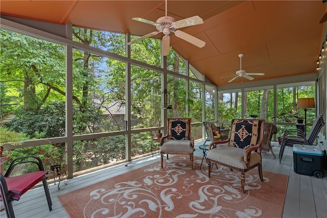 3 Windward Ct, Salem, SC 29676 - sunroom / solarium with a ceiling fan and vaulted ceiling