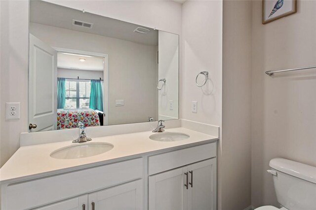 407 Oakmont Valley Trl, Seneca, SC 29678 - bathroom featuring a sink, visible vents, double vanity, and connected bathroom