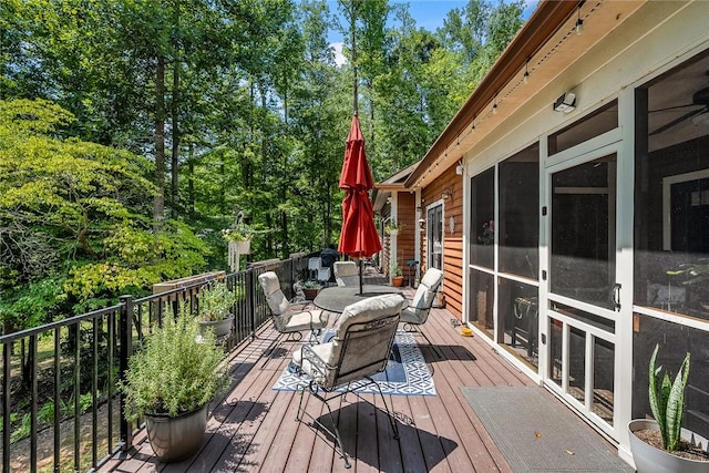 14029 Azalea Dr, Seneca, SC 29678 - deck with a sunroom