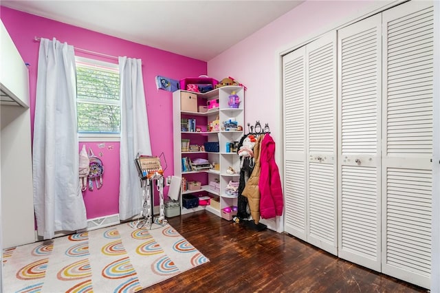 interior space with wood finished floors