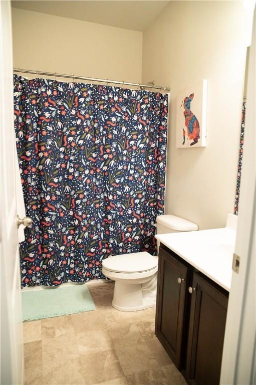 24 Dunsborough Dr, Simpsonville, SC 29680 - full bathroom with curtained shower, toilet, and vanity