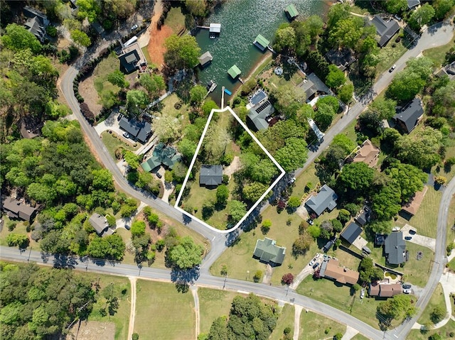 drone / aerial view with a residential view