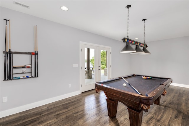 217 Jackson Rd, Iva, SC 29655 - rec room featuring recessed lighting, wood finished floors, visible vents, and baseboards