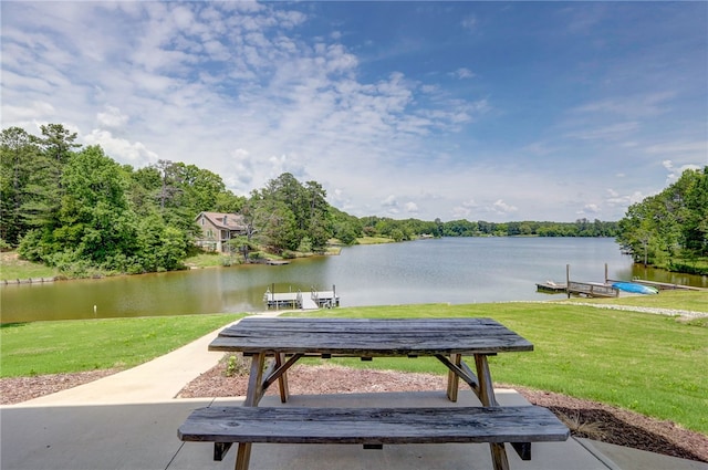217 Jackson Rd, Iva, SC 29655 - view of home's community featuring a water view, a yard, and a boat dock