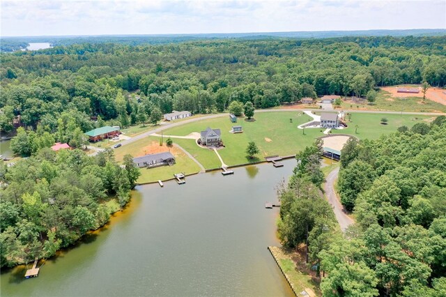 217 Jackson Rd, Iva, SC 29655 - birds eye view of property with a wooded view and a water view