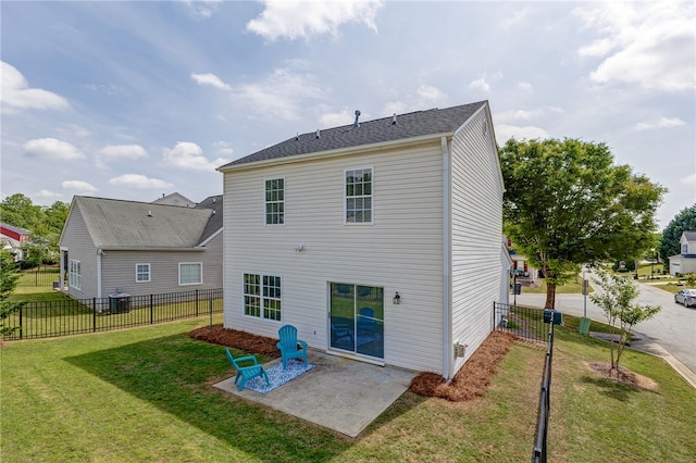 101 Pin Oak Ct, Easley, SC 29642 - rear view of property with a patio, central air condition unit, a yard, and fence