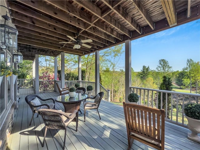 120 Links View Ct, Sunset, SC 29685 - wooden deck with a view of trees