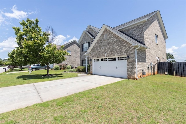118 Easy Gap Rd, Anderson, SC 29621 - view of side of home with brick siding, an attached garage, and concrete driveway