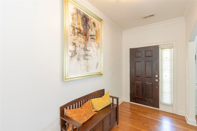 118 Easy Gap Rd, Anderson, SC 29621 - foyer entrance with crown molding and wood finished floors