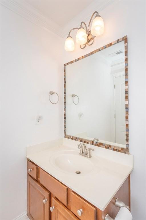 118 Easy Gap Rd, Anderson, SC 29621 - bathroom featuring vanity, decorative backsplash, and ornamental molding