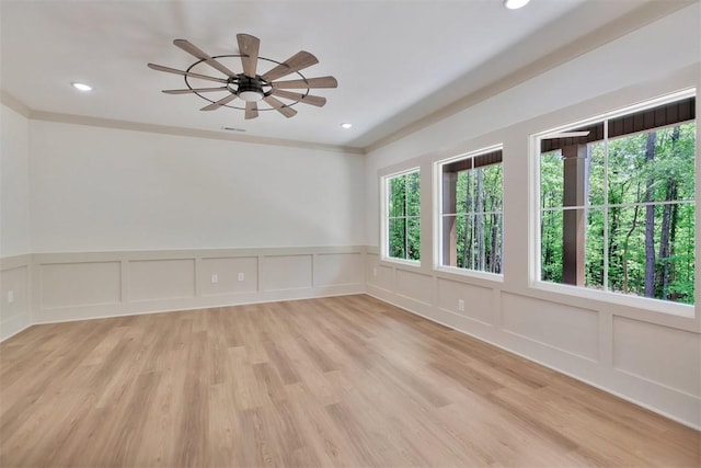 138 Jackson Cir, Anderson, SC 29625 - spare room featuring recessed lighting, a decorative wall, and ceiling fan