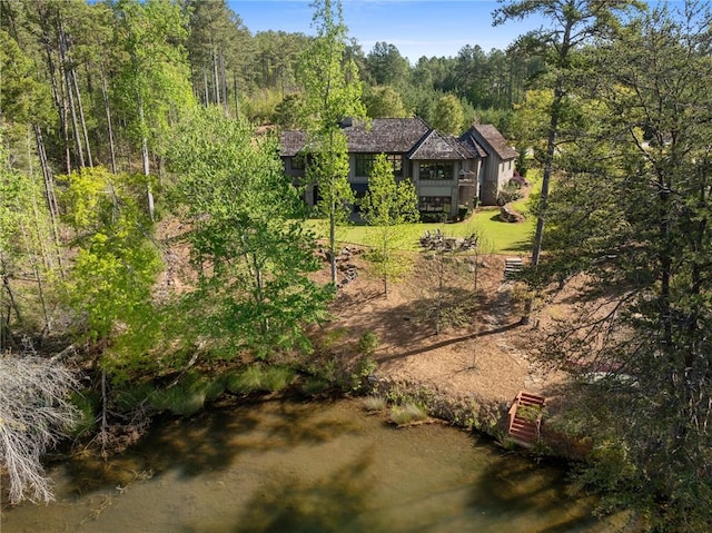211 Quay Ct, Sunset, SC 29685 - aerial view with a forest view