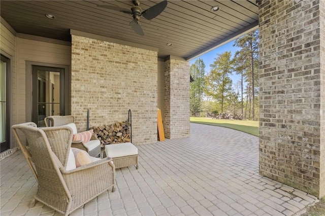 211 Quay Ct, Sunset, SC 29685 - view of patio / terrace featuring ceiling fan