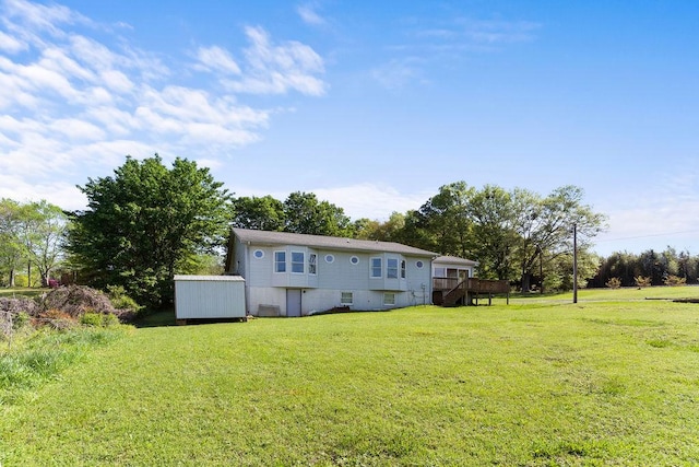 221 Lakeview Dr, Liberty, SC 29657 - view of yard featuring a wooden deck and stairway