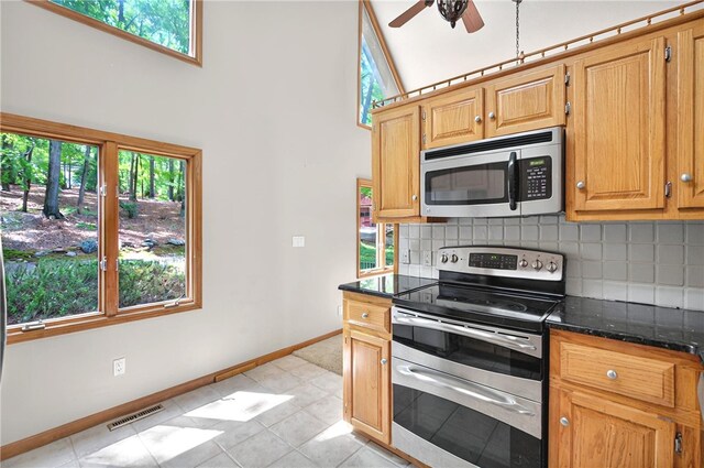 234 Chandlers Ferry Dr, Hartwell, GA 30643 - kitchen with a wealth of natural light, appliances with stainless steel finishes, and visible vents