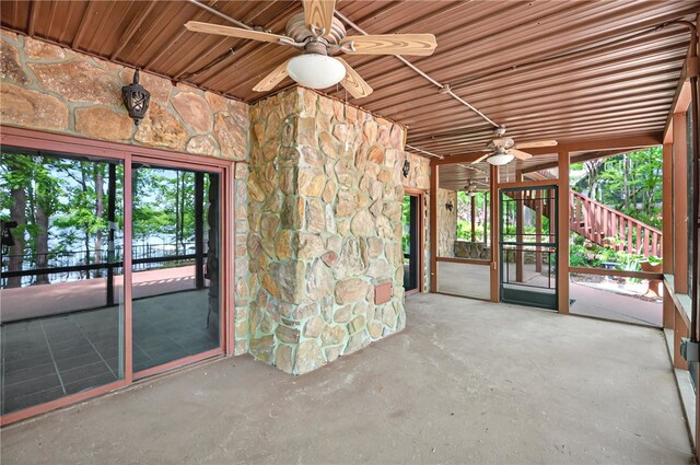 234 Chandlers Ferry Dr, Hartwell, GA 30643 - interior space with a wealth of natural light and a ceiling fan