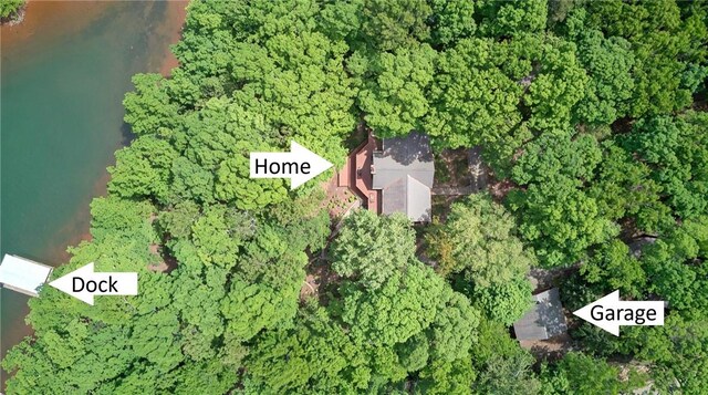 234 Chandlers Ferry Dr, Hartwell, GA 30643 - aerial view featuring a water view