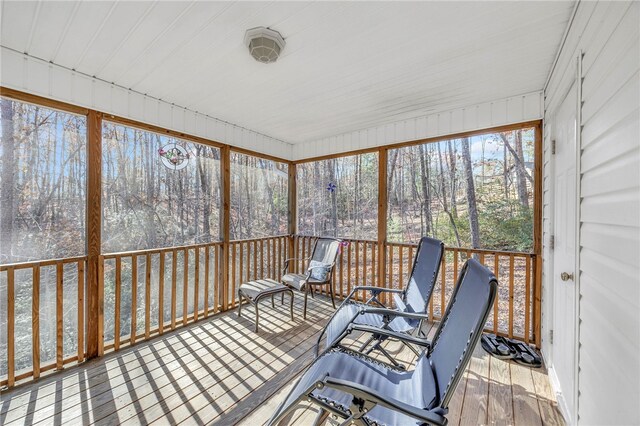view of sunroom