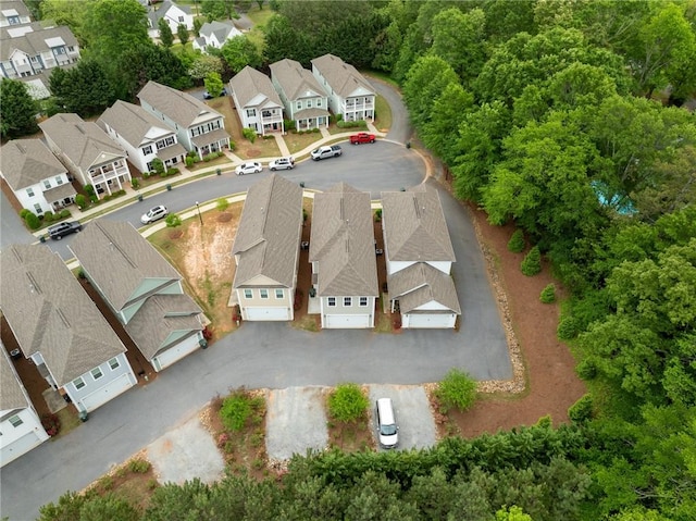 aerial view featuring a residential view
