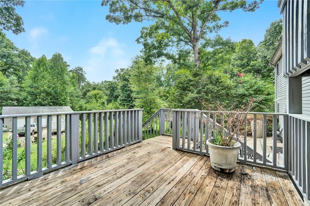 view of wooden terrace