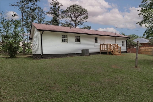 1004 Gilreath Rd, Anderson, SC 29621 - back of house with crawl space and central AC