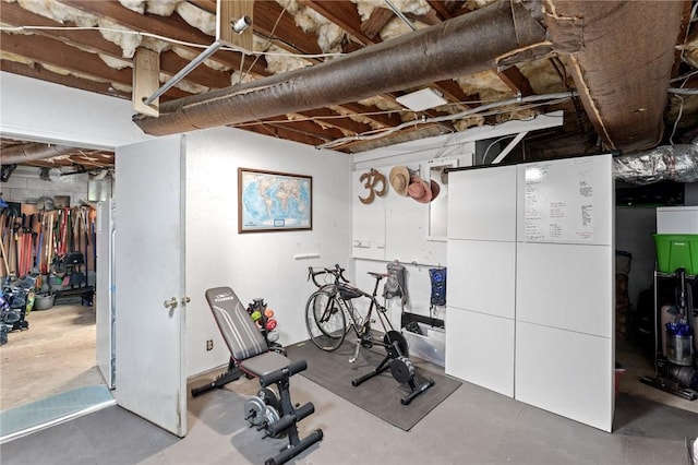 view of workout room