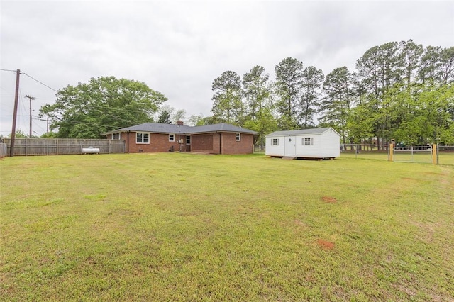 4082 Old Portman Rd, Anderson, SC 29626 - view of yard with an outbuilding, a storage unit, and a fenced backyard