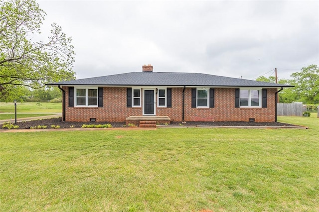 4082 Old Portman Rd, Anderson, SC 29626 - single story home featuring a front yard, crawl space, a chimney, brick siding, and fence