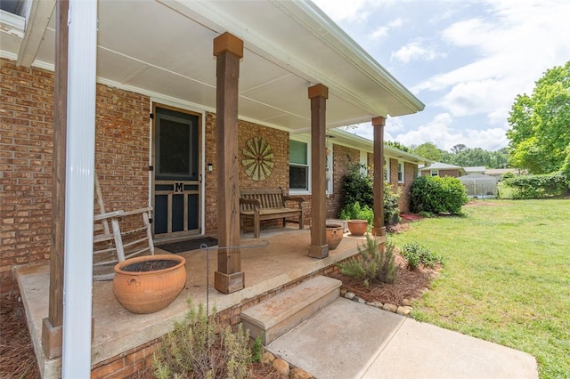 view of patio / terrace with a porch