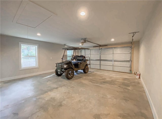 320 Code Cir, Seneca, SC 29678 - garage with baseboards, recessed lighting, and a garage door opener