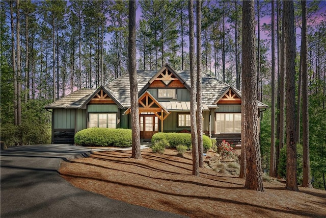 view of front of home featuring board and batten siding