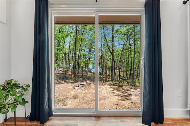 243 Beaver Lodge Rd, Hartwell, GA 30643 - doorway featuring plenty of natural light and wood finished floors
