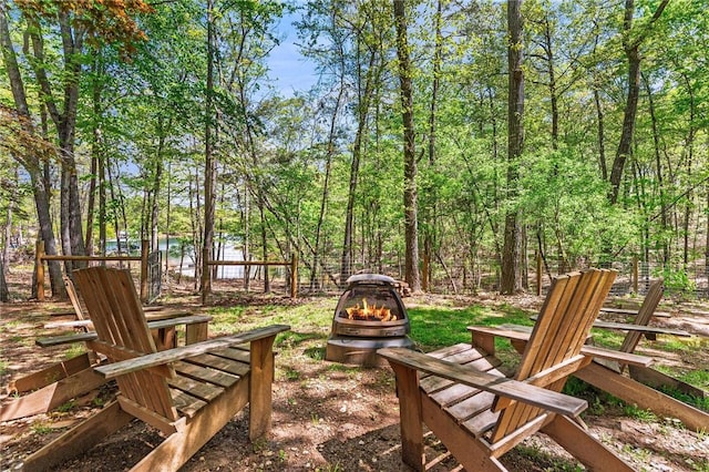 243 Beaver Lodge Rd, Hartwell, GA 30643 - view of yard with an outdoor fire pit