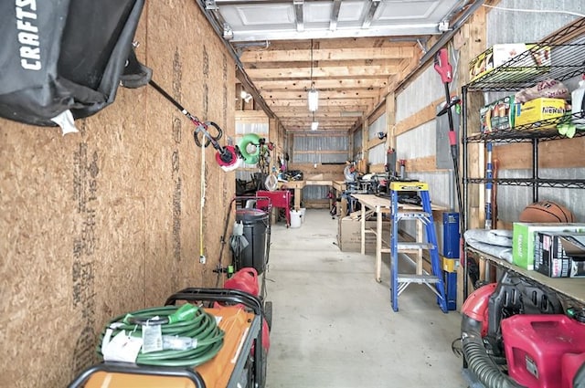 storage featuring a garage