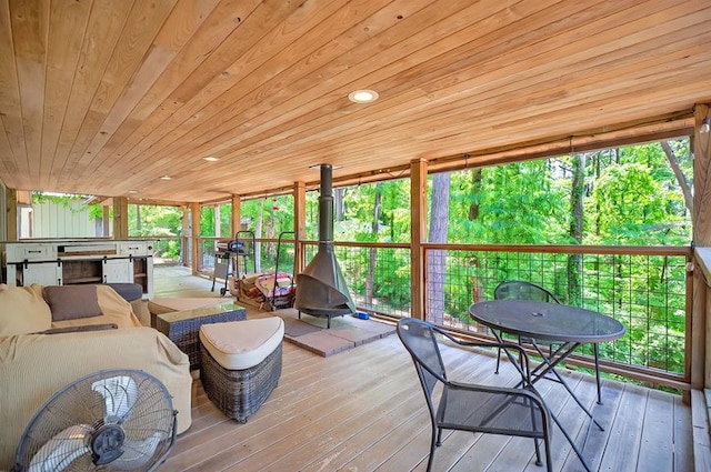 view of sunroom / solarium