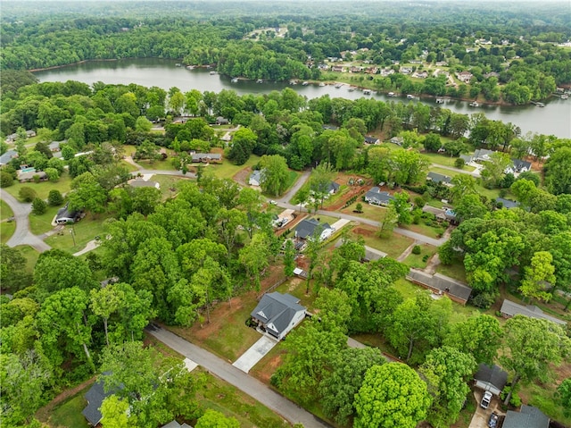 604 Robin Hood Ln, Anderson, SC 29621 - drone / aerial view with a residential view, a water view, and a wooded view